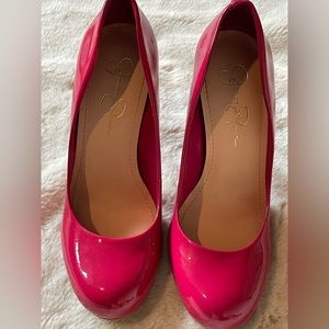 Jessica Simpson high heel hot pink shoes